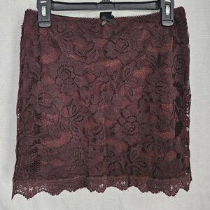 Brown Lace Skirt